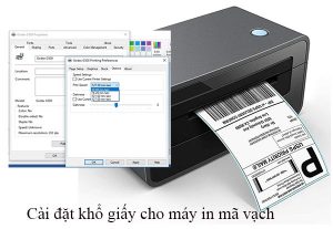 hướng dẫn cài đặt khổ giấy cho máy in mã vạch