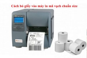 Cách bỏ giấy vào máy in mã vạch