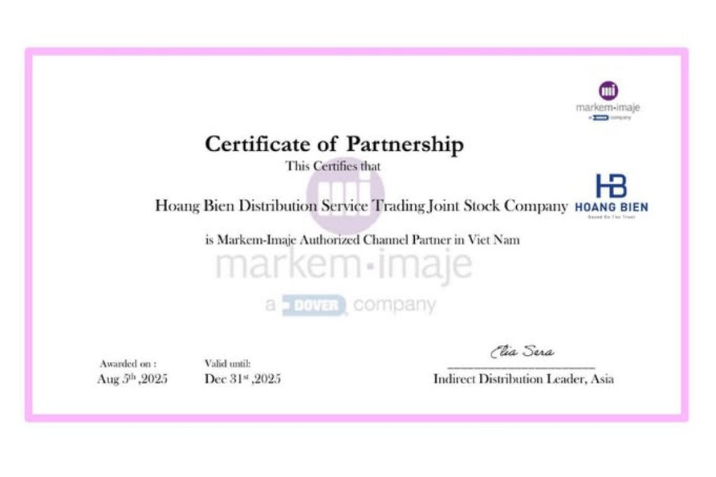 Hoàng Biển đối tác chính thức của Markem-Imaje